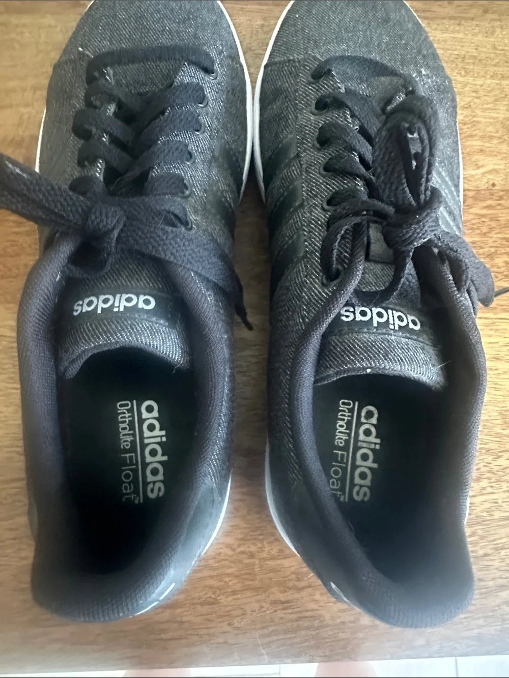 Adidas Daily 2.0 Black Denim Sneakers Men’s Size 10 Casual Shoes DB0284